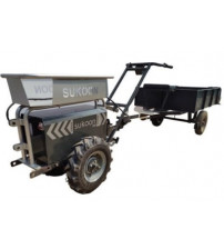 Krishi Raj Gen 3 Electric Tiller 1200W with Battery + Iron Wheel + Trolley with Breaks